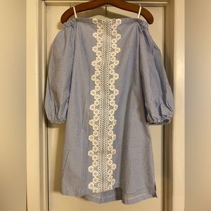 Eliza J off the shoulder dress.